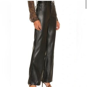 AFRM Dawson Wide Leg Faux Leather Pants – Black • Size 30 • NWOT • Unworn